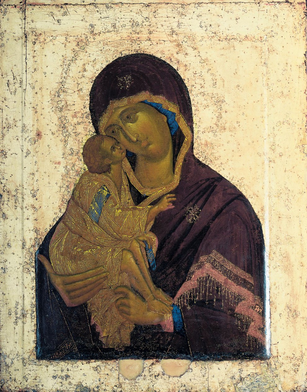 The Virgin of the Don Dobbeltsidig ikon, c1390. av Russian icon.