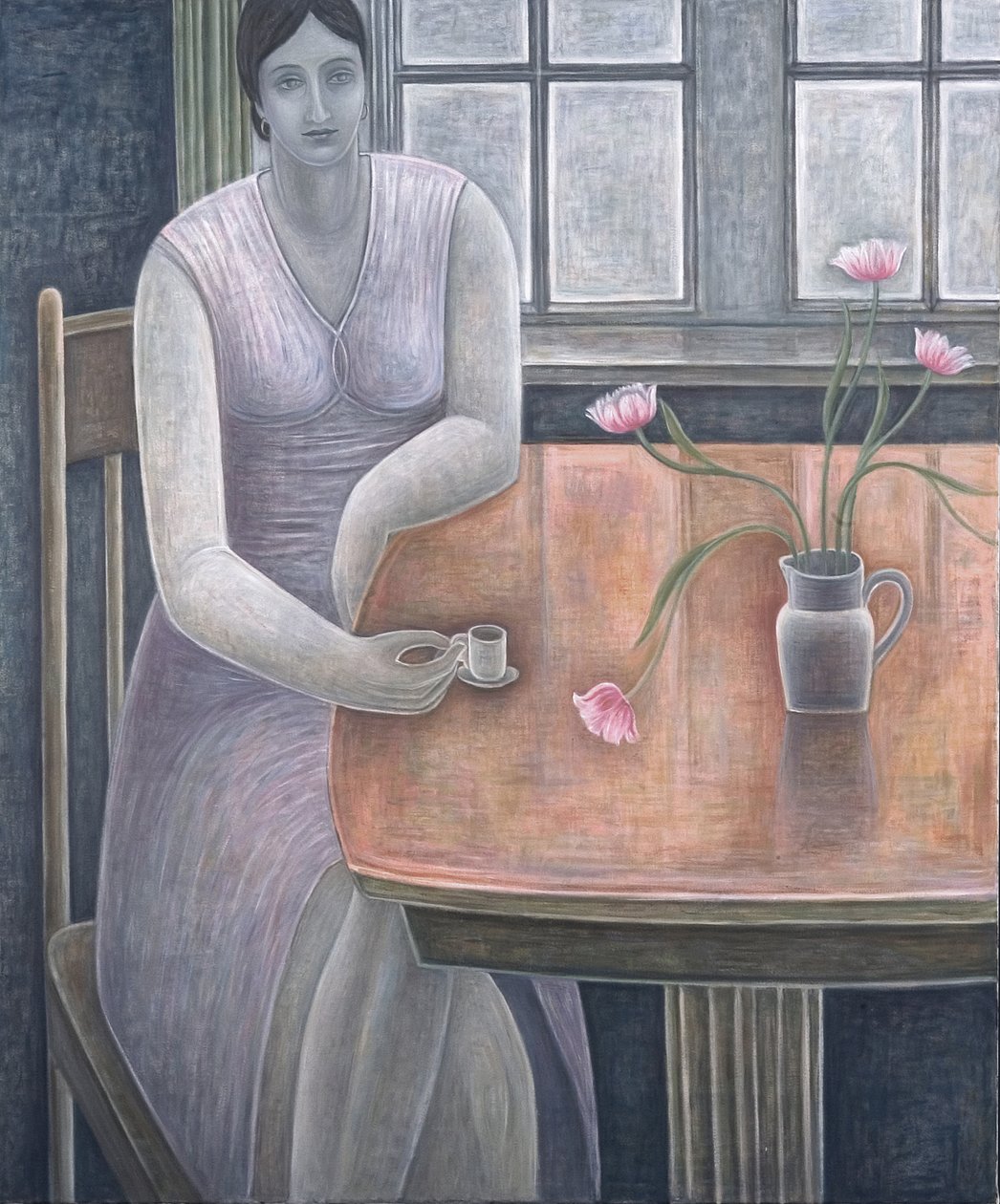 Kvinne med liten kopp, 2007 av Ruth Addinall