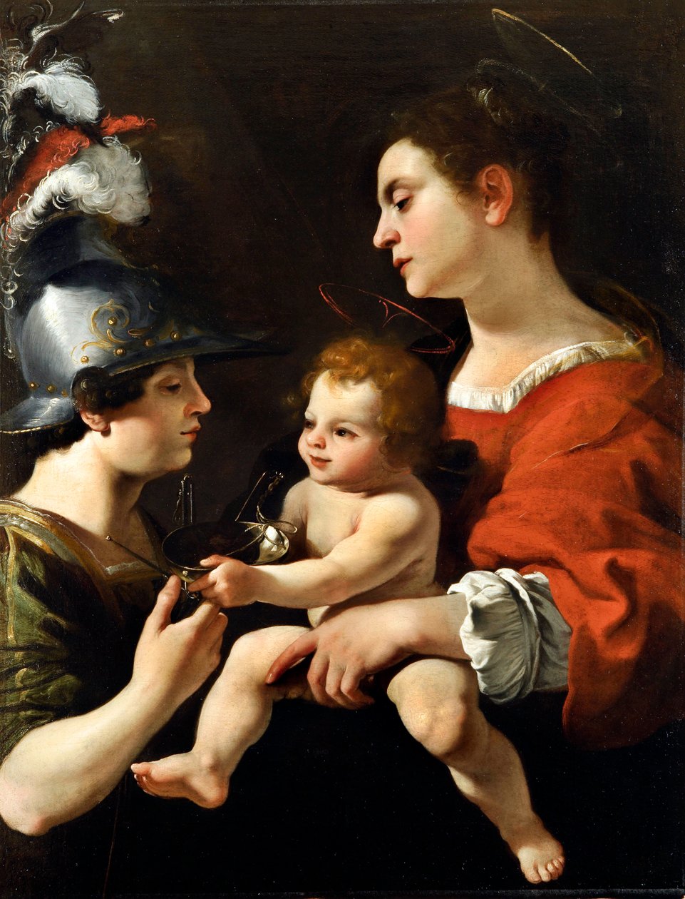 Madonna med barn og den hellige Michael erkeengelen av Rutilio di Lorenzo Manetti