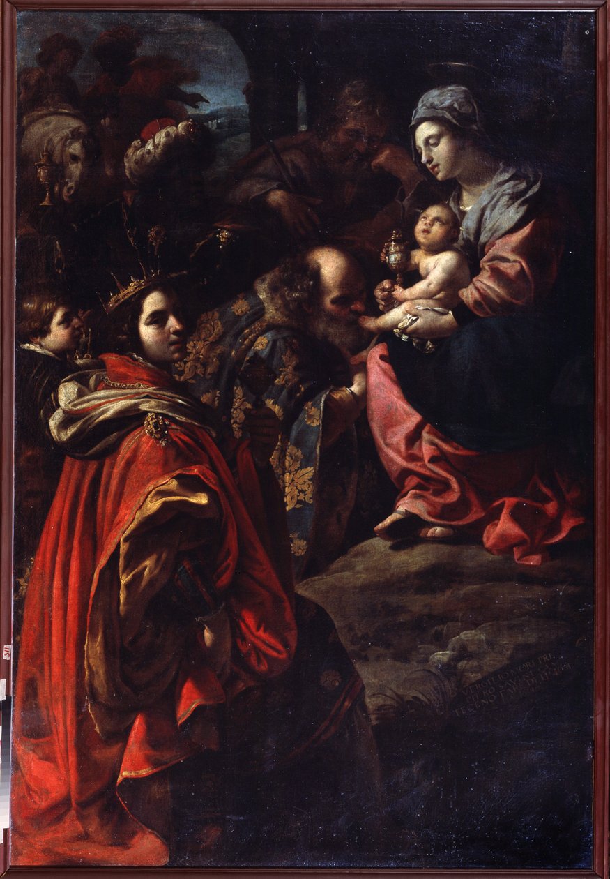 Tilbedelsen av magiene. Maleri av Rutilio Manetti (1571-1639). Olje på lerret. Italiensk kunst, barokkstil. Statens kunstmuseum, Jekaterinburg, Russland. av Rutilio Manetti