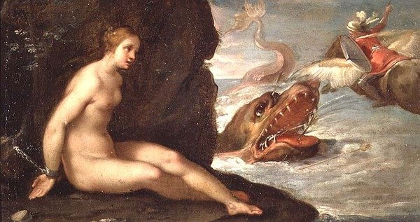 Perseus og Andromeda (olje på lerret) av Rutilio Manetti