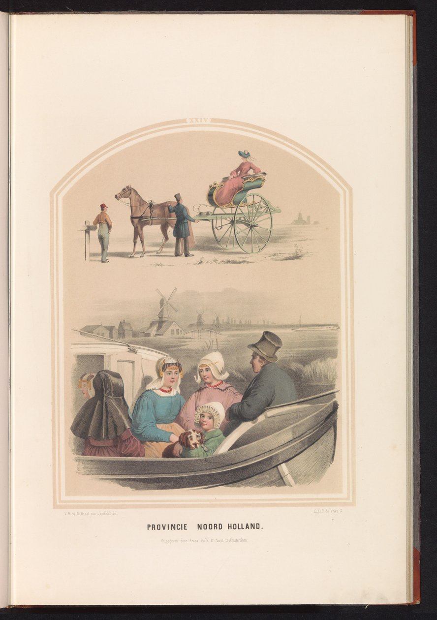 Tradisjonell drakt fra Nord-Holland, 1857 Provinsen Nord-Holland. / XXIV (tittel på objekt) av Ruurt de Vries