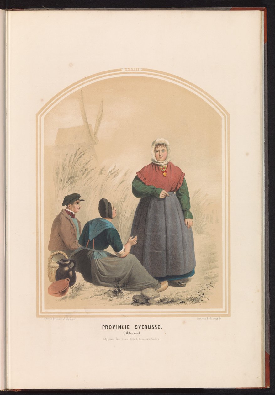 Tradisjonell drakt av Oldenzaal i Overijssel, 1857 Provinsen Overijssel. Oldenzaal / XXXIII (tittel på objekt) av Ruurt de Vries