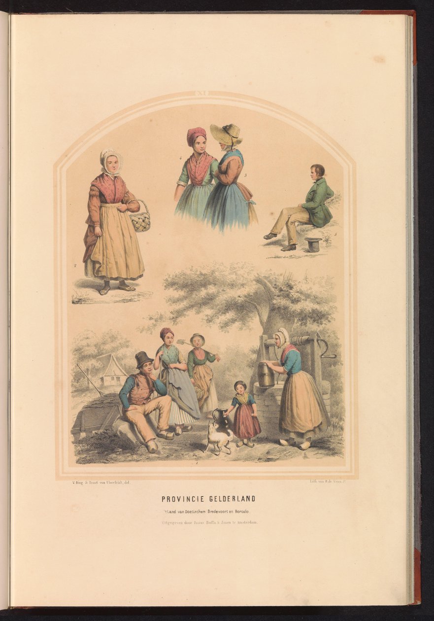 Klederdracht van de provincie Gelderland, 1857 Provincie Gelderland / 