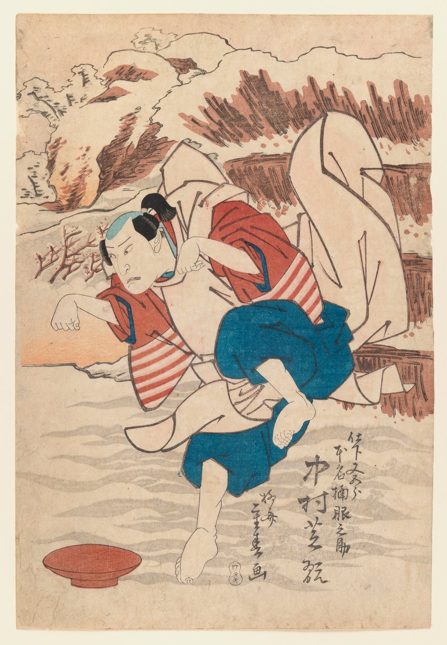 Skuespilleren Nakamura Shikan i en kabuki-rolle, 1830 (treblokktrykk) av Ryusai Shigeharu