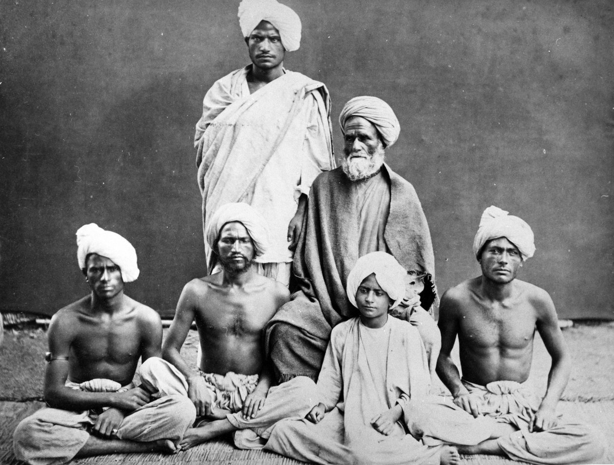 Kashmiri båtmenn, ca. 1860-tallet av S. and Shepherd, C. Bourne