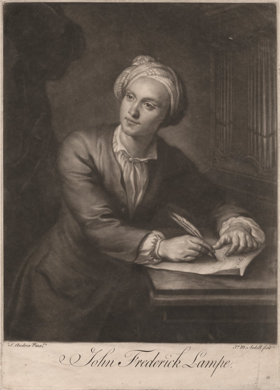 John Frederick Lampe, gravert av James McArdell (ca. 1729-65), ca. 1765 (mezzotint) av S. Andrea