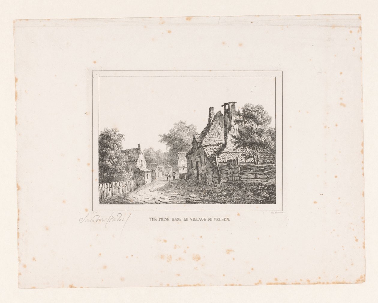 Utsikt i bygda Velsen Vue-pris dans le village de Velsen (tittel på objekt) av S.F. Sanders