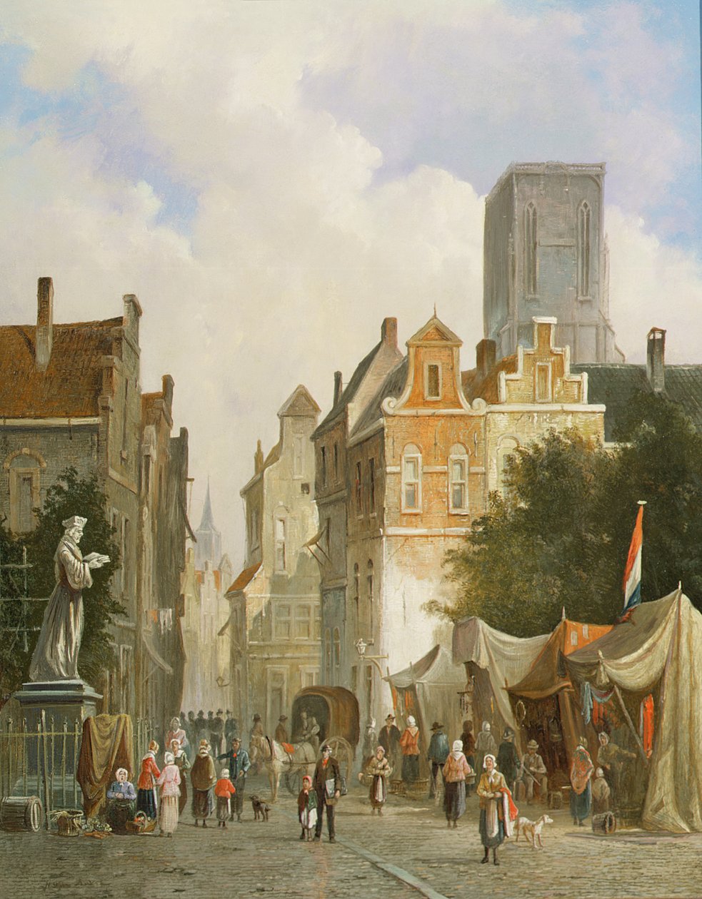 fransk markedsby av S.J. van der Ley