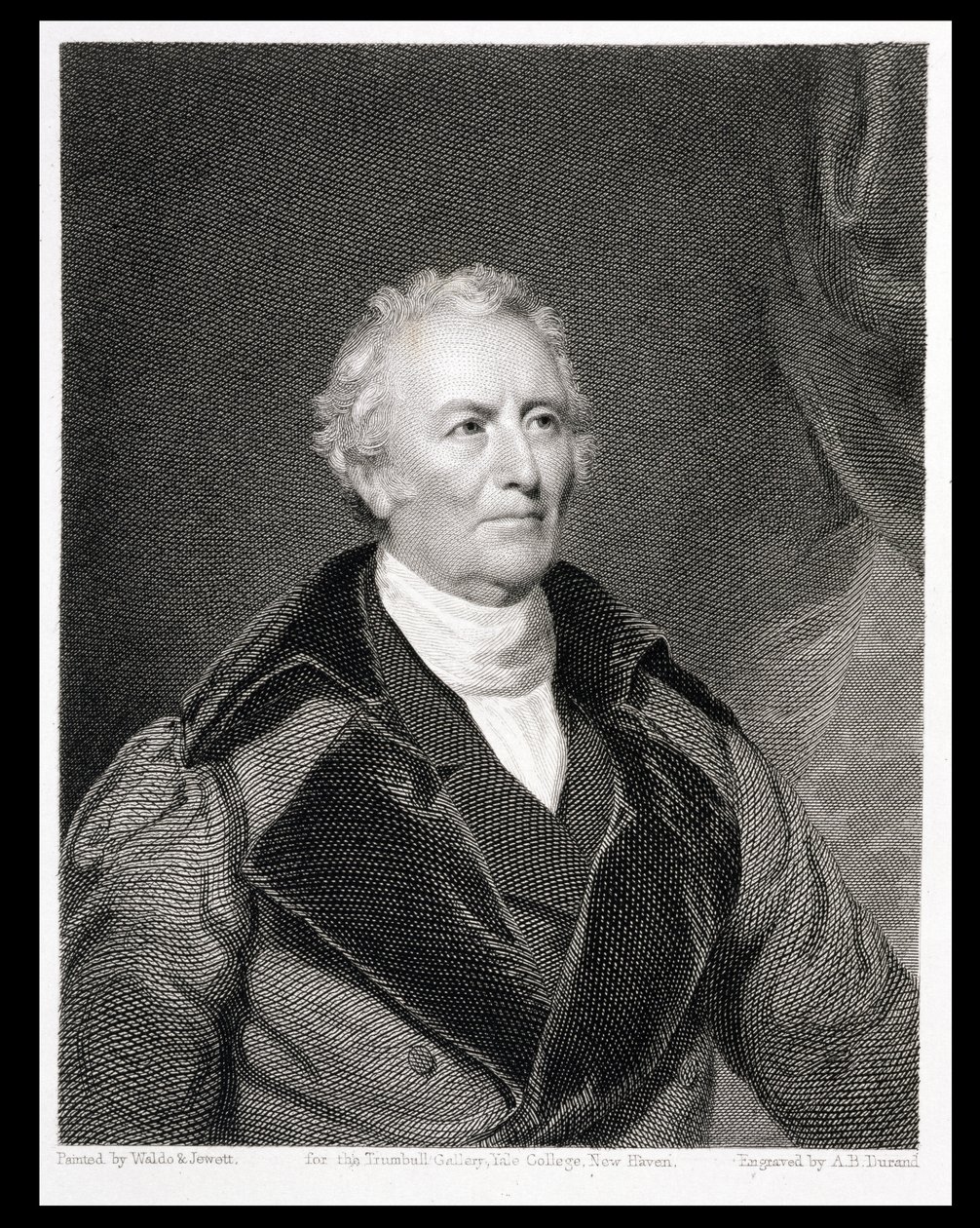 John Trumbull (1756-1843) gravert av Asher Brown Durand (1796-1886) av S.L. and Jewitt, T.O.S. Waldo