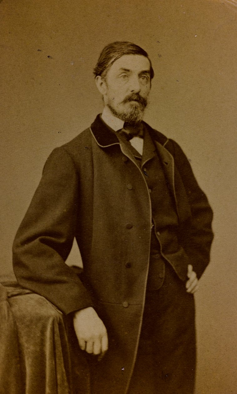 Portrett av Auguste Paul Charles Anastasi, fransk maler; visittkort (s/hvitt bilde) av S. Berthaud