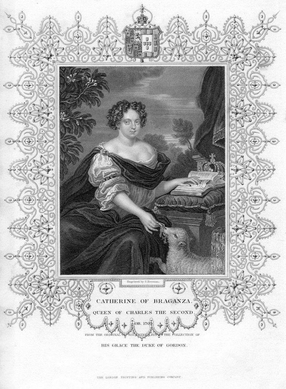Katarina av Braganza, dronningkonsort av kong Charles II av England, 1800-tallet. av S. Freeman