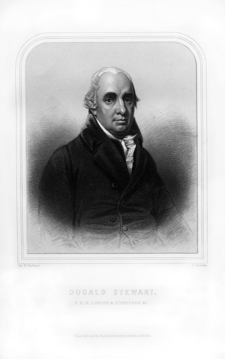 Dugald Stewart , skotsk filosof, 1870 av S. Freeman