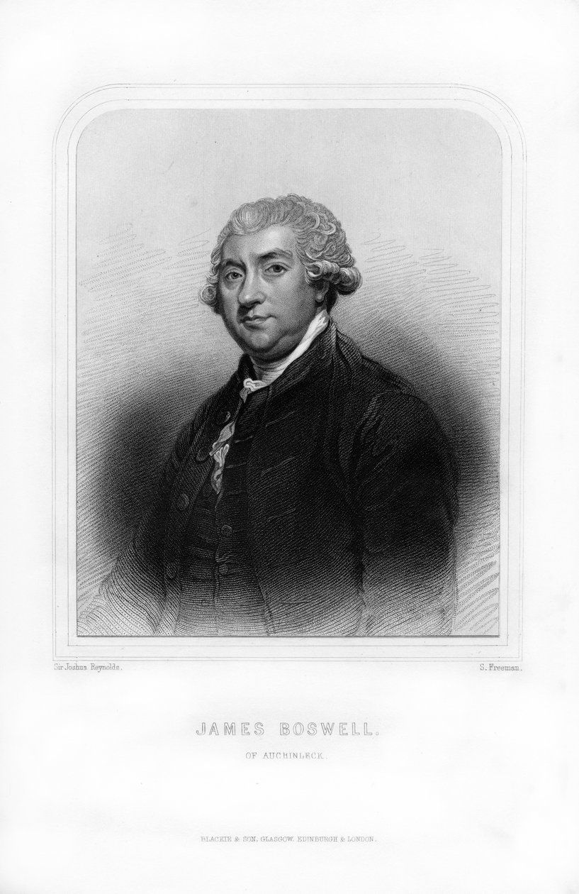 James Boswell, 9th Laird of Auchinleck , skotsk advokat, dagbokskriver og forfatter, 1870. av S. Freeman