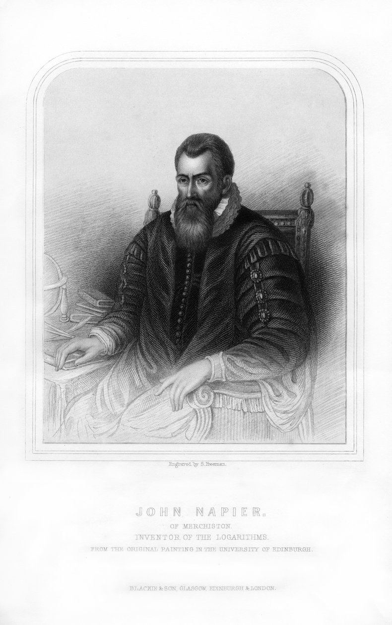 John Napier , skotsk matematiker, fysiker, astronom og astrolog, 1870. av S. Freeman