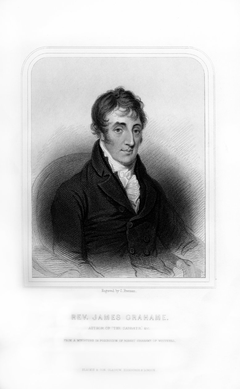 Pastor James Grahame, skotsk poet, 1870. av S. Freeman