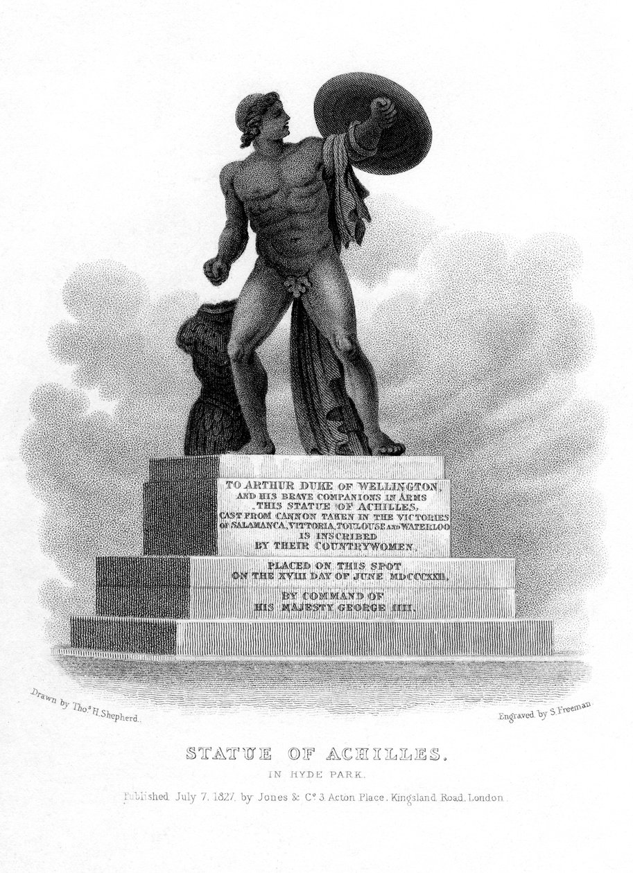 Statue av Achilles, Hyde Park, London, 1827. av S. Freeman