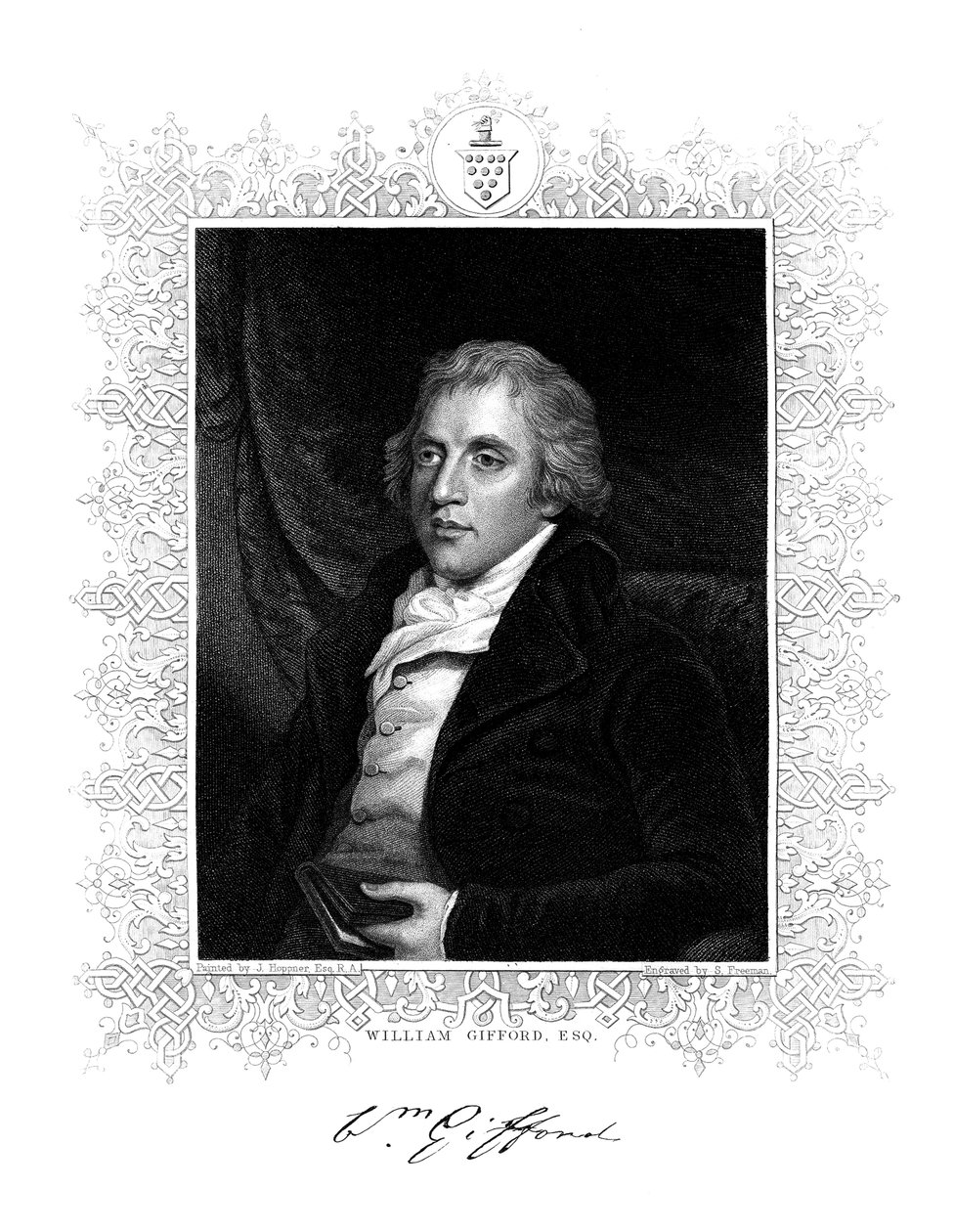 William Gifford , engelsk kritiker, redaktør og poet, 1800-tallet. av S. Freeman