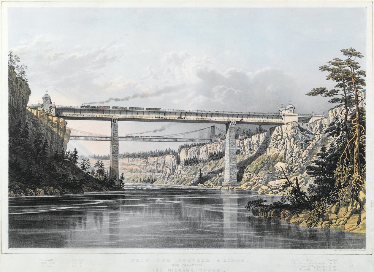 Grand Trunk Railway of Canada: Victoria Bridge, 1854 av S. Russell