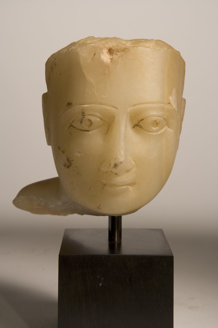 Hodet til en mann, 1. århundre f.Kr.-1. århundre e.Kr. (alabaster) av Sabaean