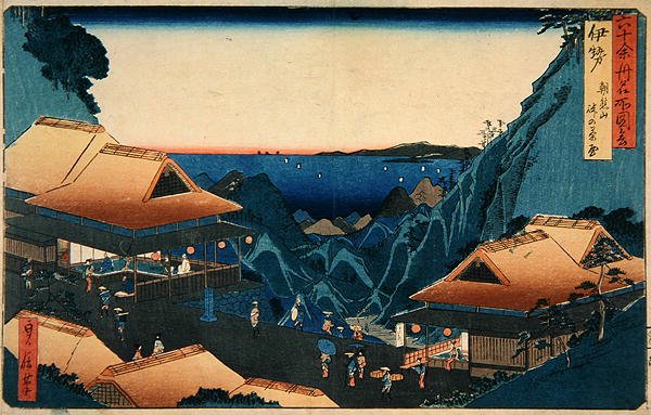 Ise-provinsen: Tea Stalls at the Pass on Mount Asama, fra serien 