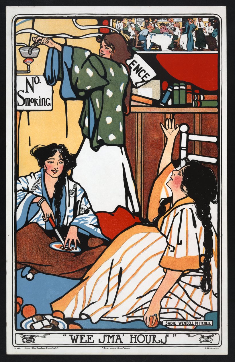 Wee Sma Hours fra Girls blir jentepub. ca. 1909 av Sadie Wendell Mitchell
