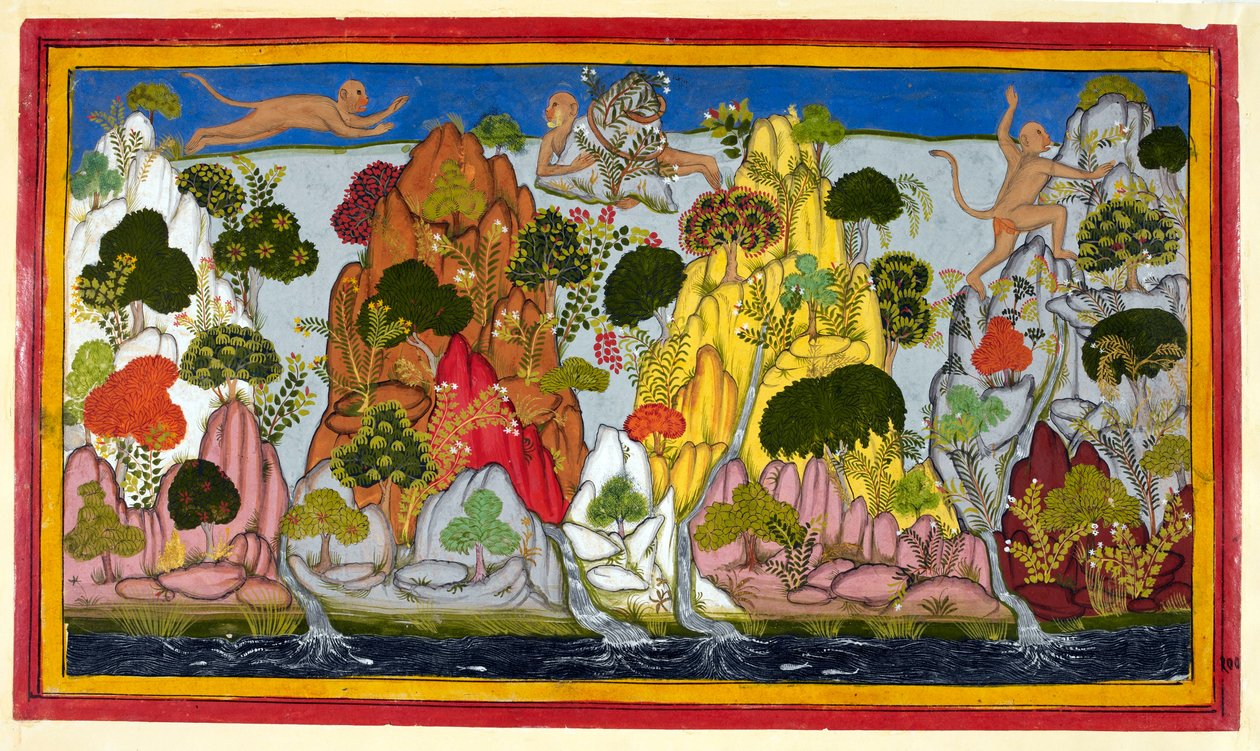 Hanuman flyr til Himalaya på jakt etter hellige urter av Sahibdin