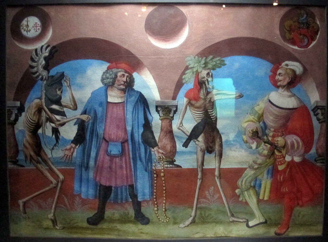 kopi av den tapte makabre dansen av m.manuel fra den dominikanske kirkegården i bern (1512-20) av Sailko Sailko