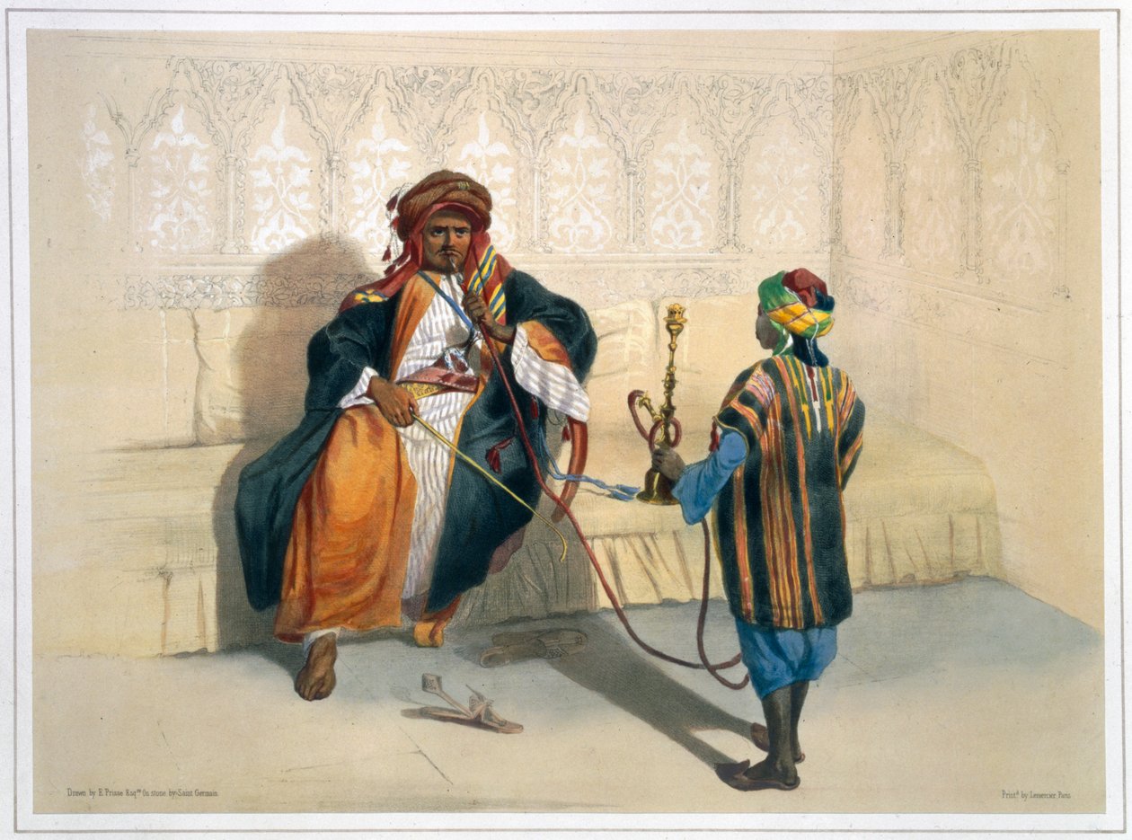 En arabisk sjeik som røyker, 1848 av Saint Germain