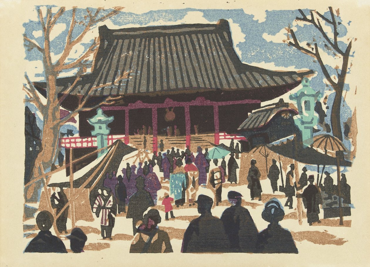 Asakusa Kanon Tempel Asakusa Kuan-on herringen aan kyo Kyo Kaiko Zue av Saitō Kiyoshi