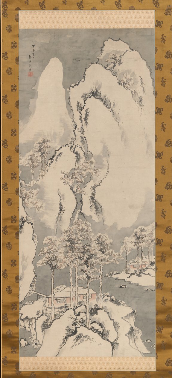 Snølandskap, 1744. av Sakaki Hyakusen
