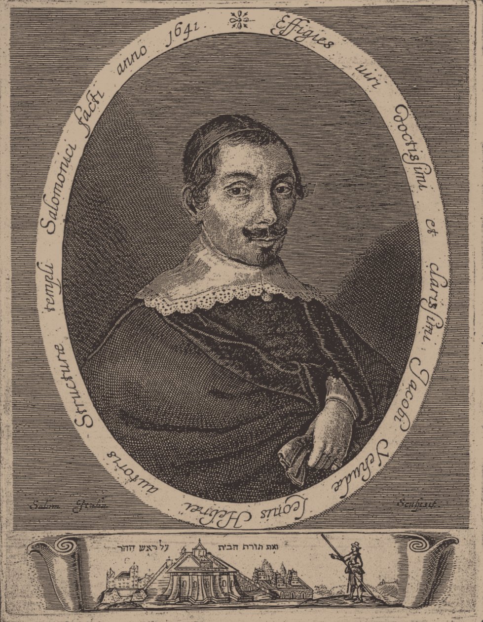 Portrett av Jacob Judah Leon 1602-1675 av Salom Italia