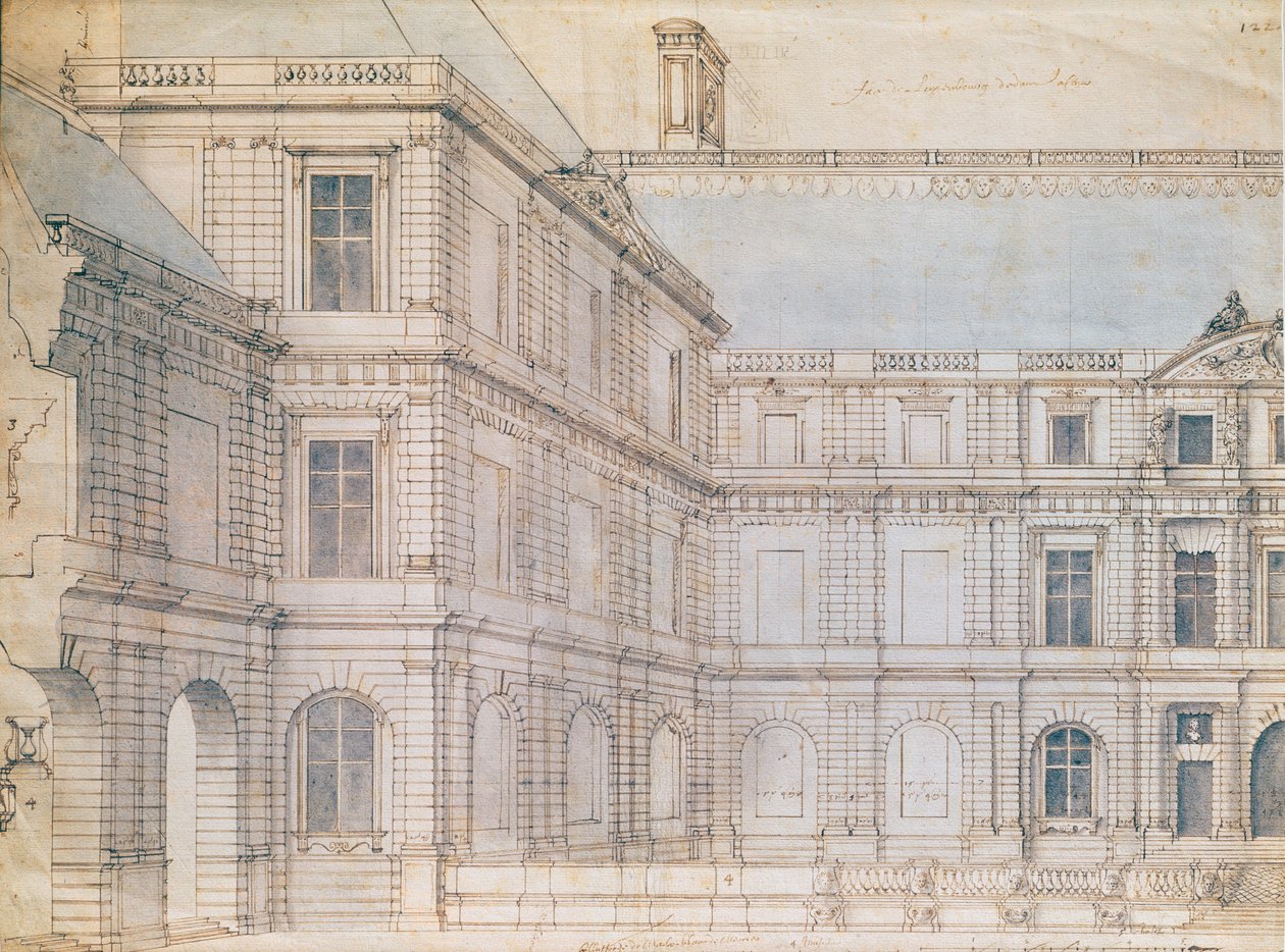 Nordfasaden til Palais de Luxembourg av Salomon de Brosse