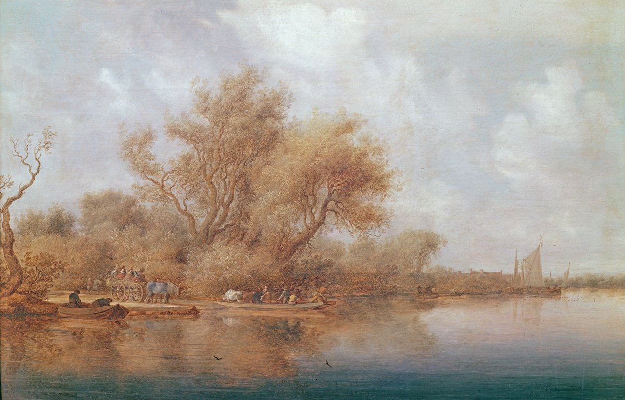 Landingsstadiet, 1635 av Salomon van Ruisdael or Ruysdael