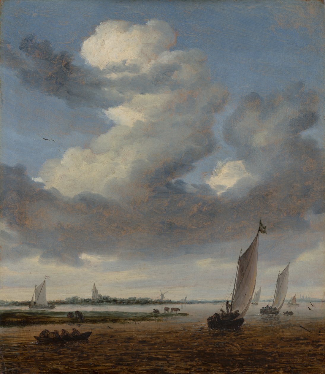 Utsikt over Beverwijk fra Wijkermeer, 1661 av Salomon van Ruisdael or Ruysdael