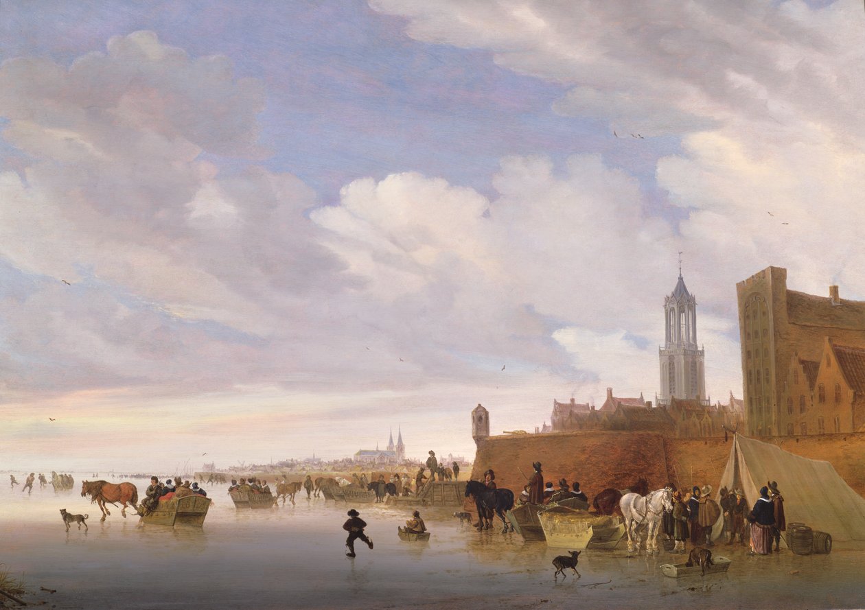 Vinterscene nær Utrecht, 1658 av Salomon van Ruisdael or Ruysdael