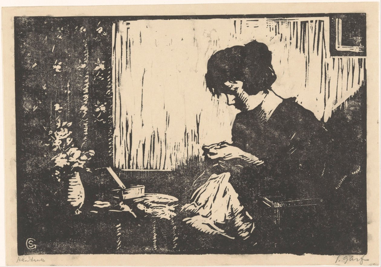 sy kvinne av Salomon Garf (signed by artist)