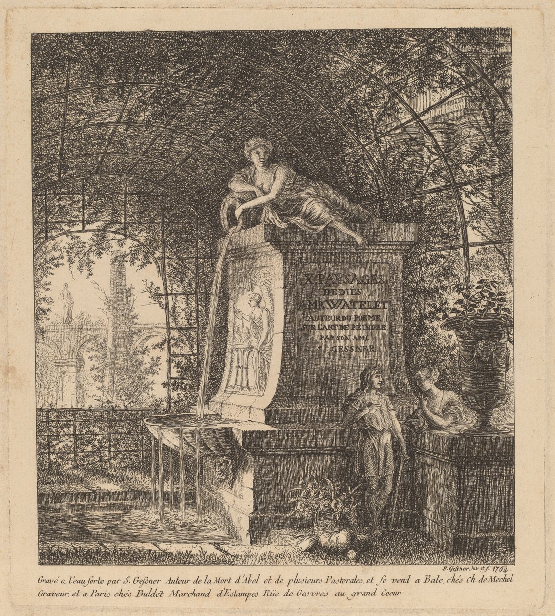 Fontene i et sommerhus av Salomon Gessner