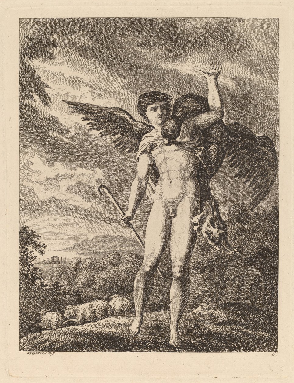 Voldtekten av Ganymedes, 176971. av Salomon Gessner
