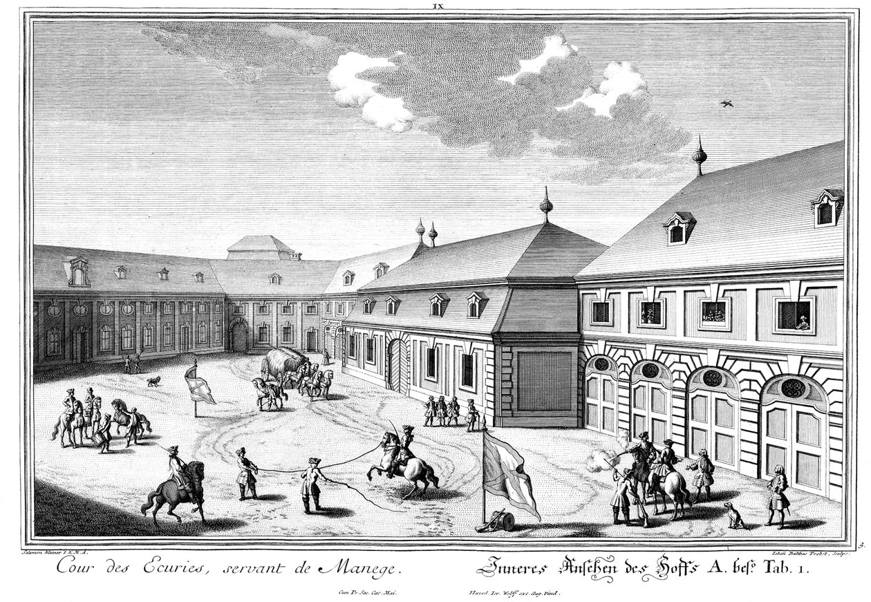 Utsikt over Marstallhof av Salomon Kleiner