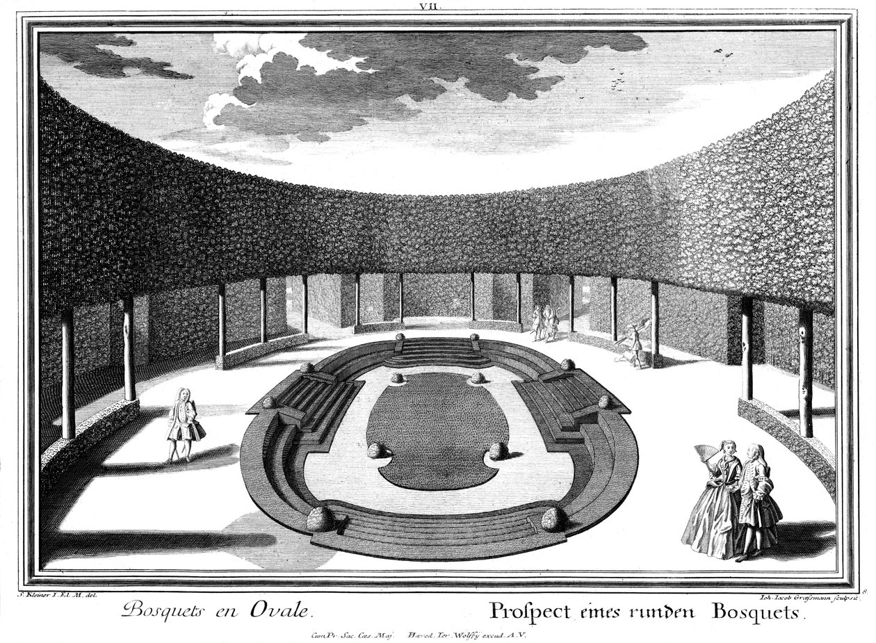 Prospekt av en rund bosquet av Salomon Kleiner