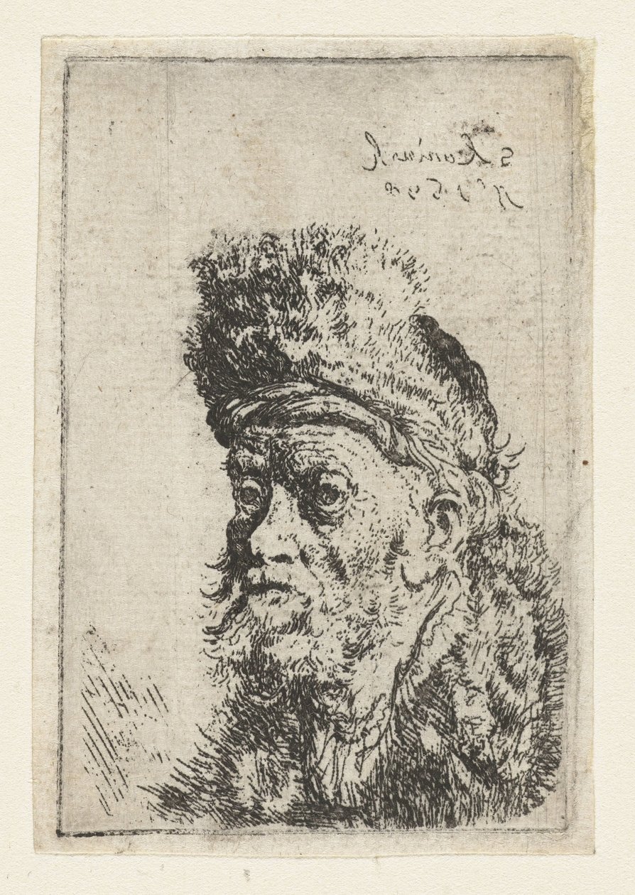 Byste av en mann med en pelslue, Byste av en mann med en turban av Salomon Koninck