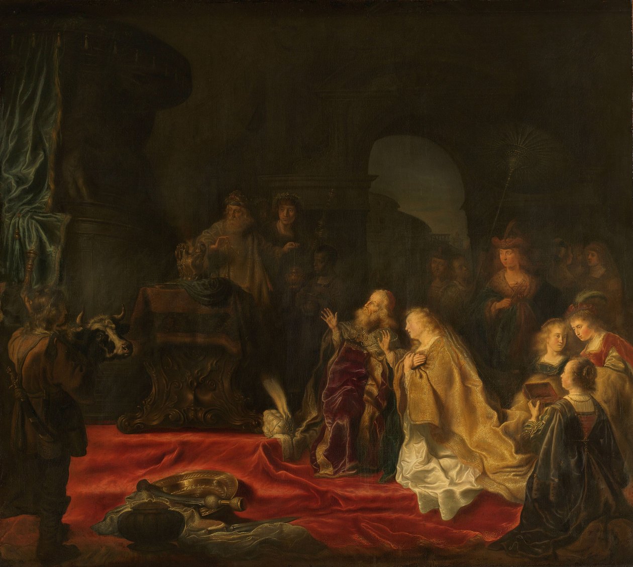 Kong Salomos avgudsdyrkelse av Salomon Koninck