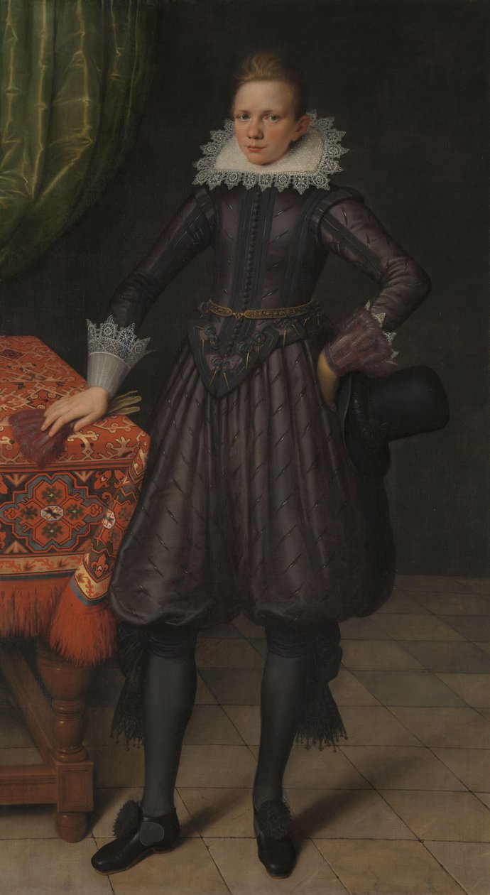 Portrett av Peter Courten Portrett av Peter Courten (1599-1624) av Salomon Mesdach (attributed to)