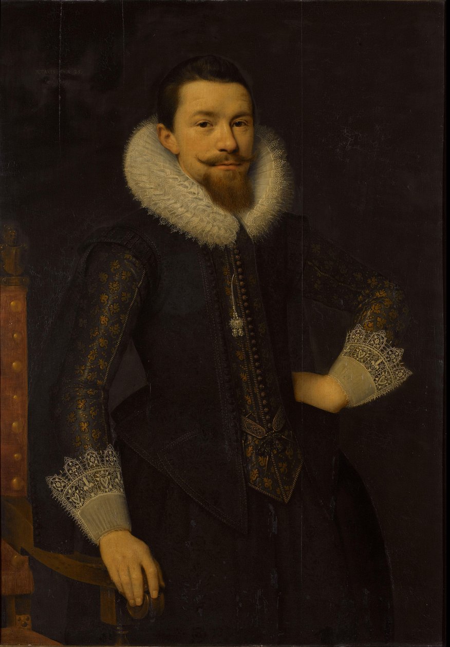 Portrett av Pieter Boudaen Courten (1594-1668) av Salomon Mesdach (attributed to)