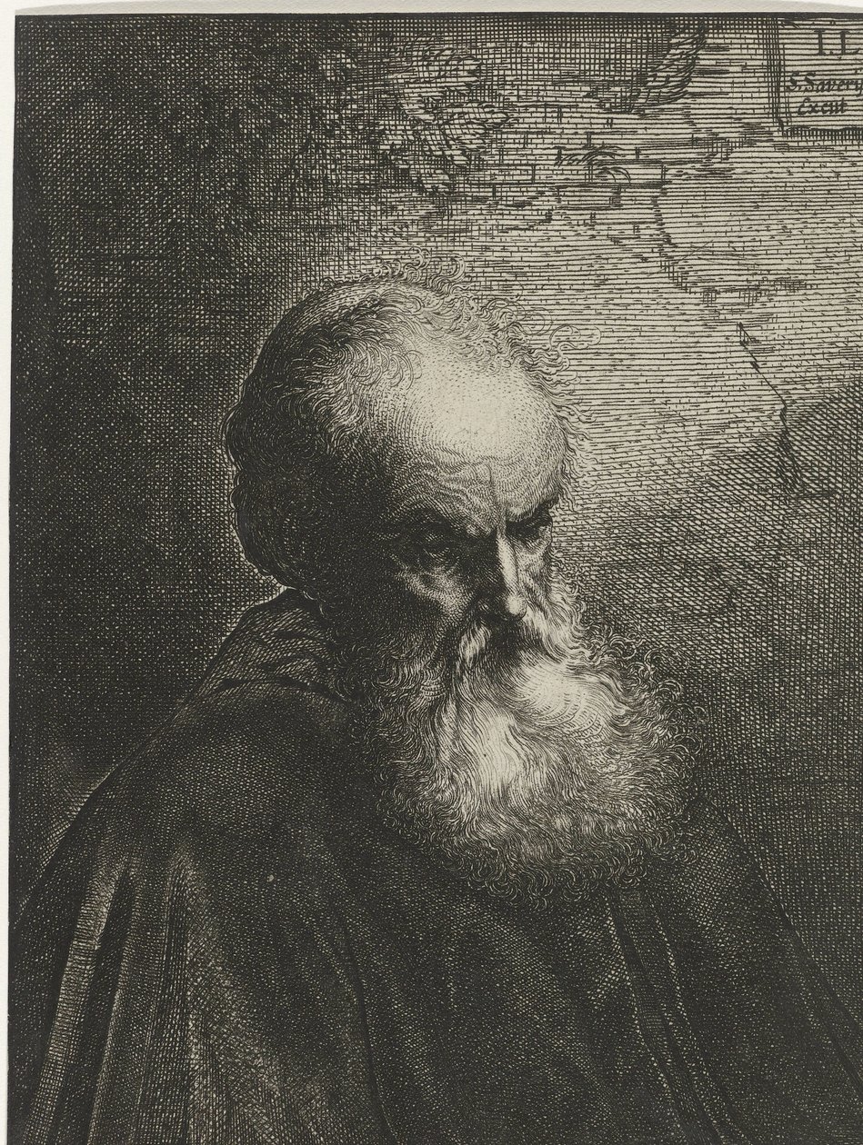 Portrett av en gammel mann med skjegg av Salomon Savery