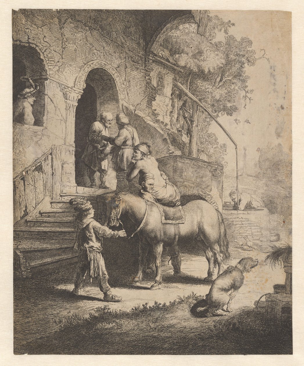 Den barmhjertige samaritan av Salomon Savery