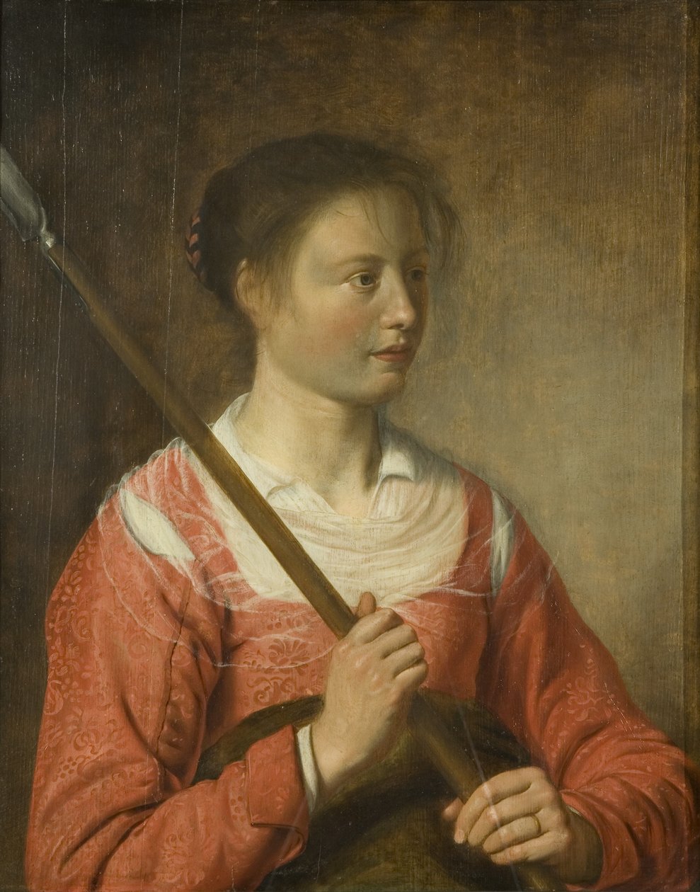 A Shepherdess, ca. 1625 (olje på panel) av Salomon de Bray