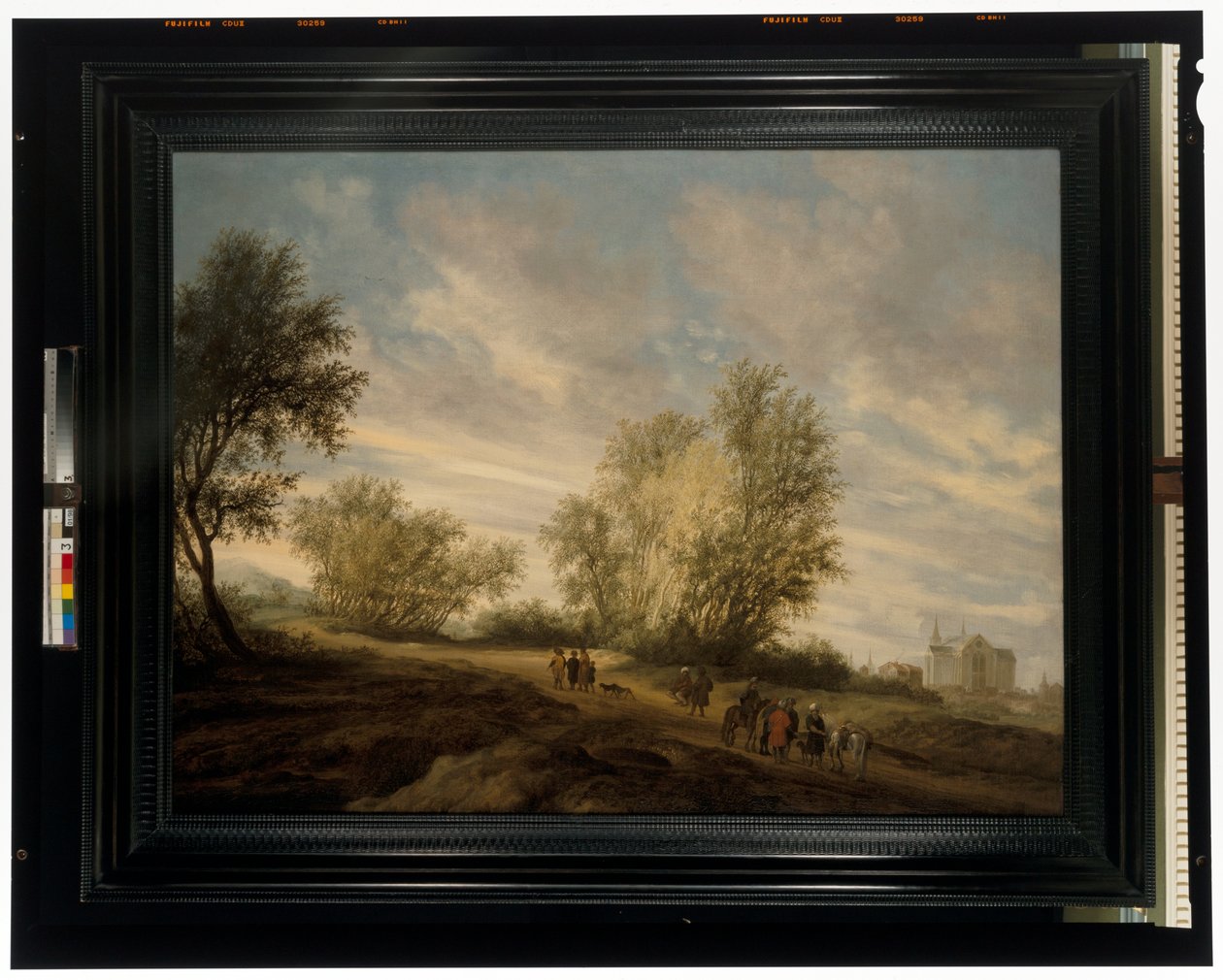 A Wooded Landscape & Joseph reddet fra brønnen av Salomon van Ruisdael or Ruysdael