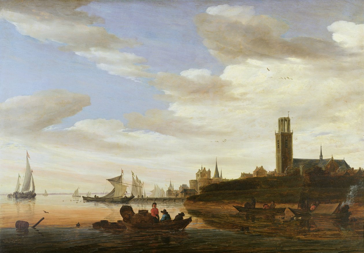Haarlem, 1667 av Salomon van Ruisdael or Ruysdael